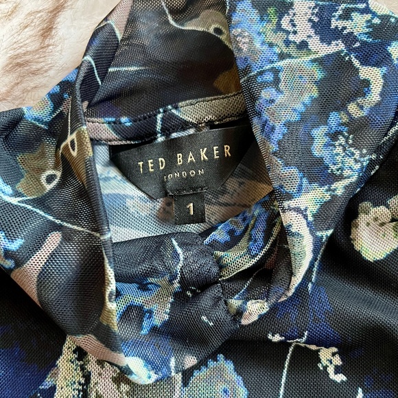 Ted Baker Mock Roll Neck Mesh Long Sleeve Top - Picture 7 of 11